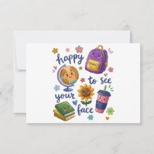 Carte Heureux de voir votre visage