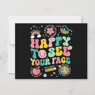 Carte Heureux De Voir Votre Visage Professeur Étudiant D