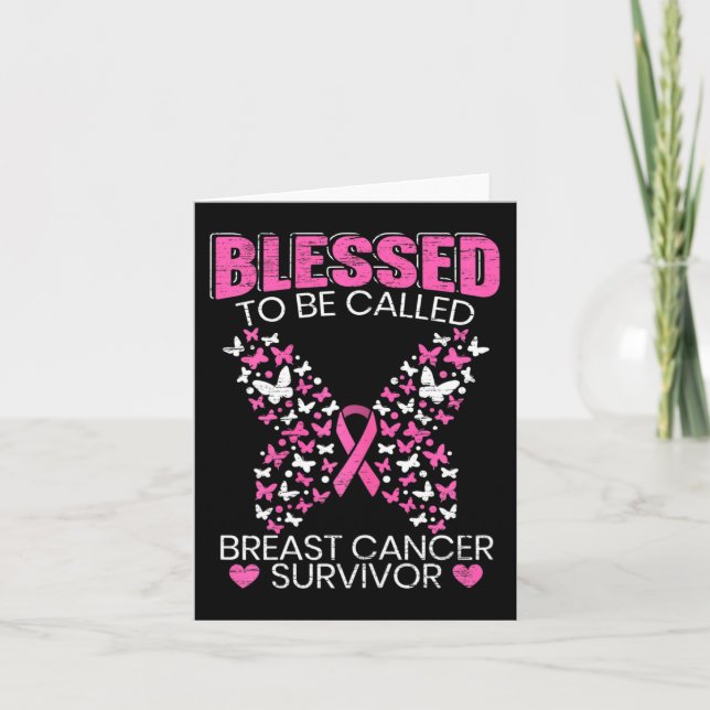 Carte Heureux D'Être Appelé Cancer Du Sein Survivant Pin (Devant)