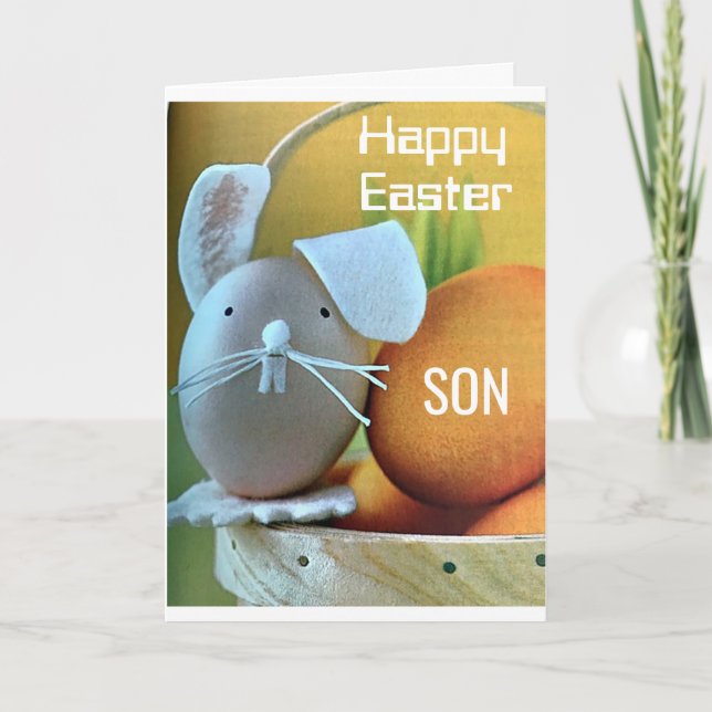 CARTE ***HEUREUX FILS DE PÂQUES**** VOUS ÊTES UN BON OEU (Devant)
