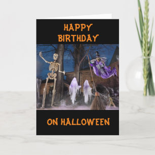 CARTE **HEUREUX HALLOWEEN ANNIVERSAIRE** ET REGARDEZ-VOU