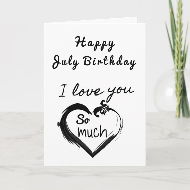 Carte HEUREUX *****JUILLET**** ANNIVERSAIRE pour **HER** (Devant)