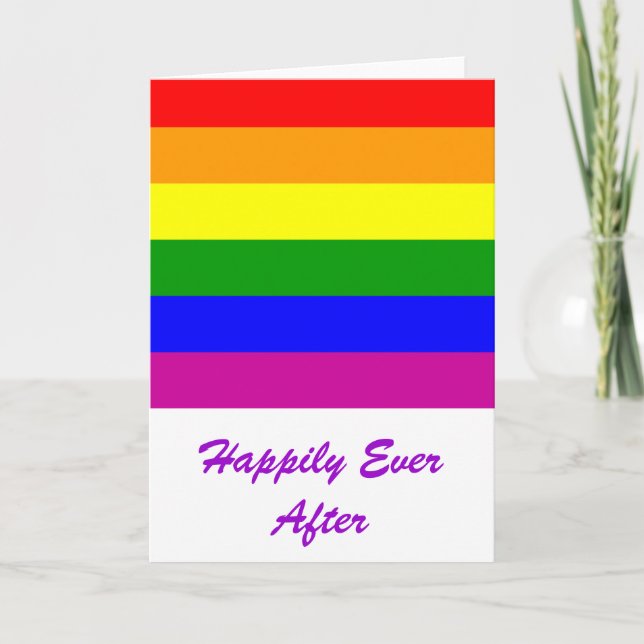 Carte Heureux Mariage après/gay (Devant)
