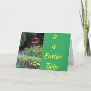 CARTE HEUREUX "PÂQUES" ET "PRINTEMPS" À ****MA VILLE***