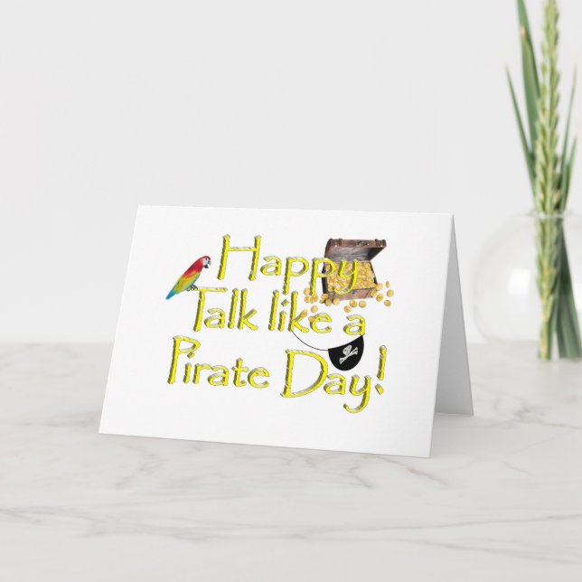 Carte Heureux Parler Comme Un Jour De Pirate ! (Devant)