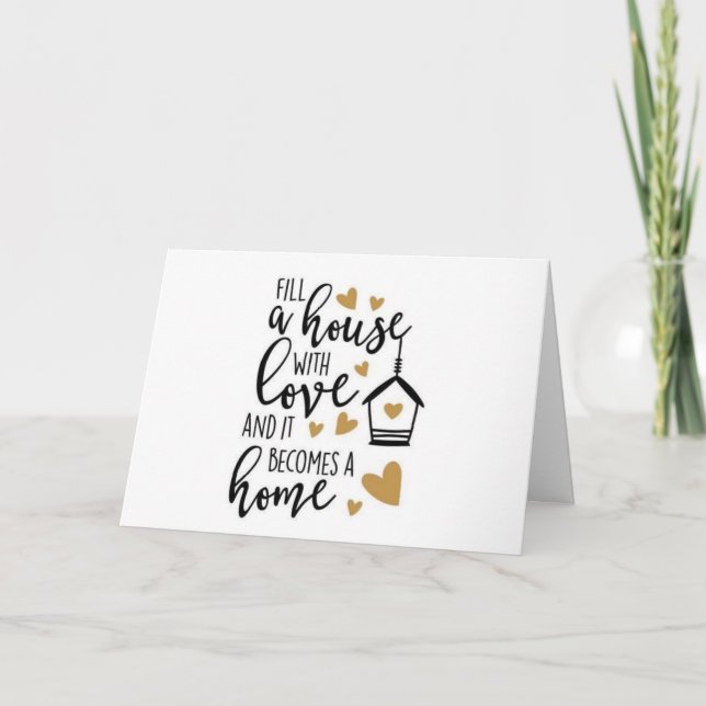 CARTE HEUREUX POUR 'VOUS' ET VOTRE "NOUVELLE MAISON" (Devant)