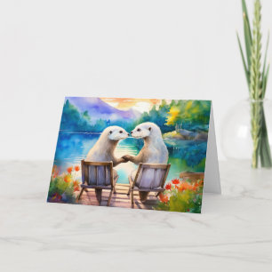 Carte Heureux que nous ayons chacun une loutre