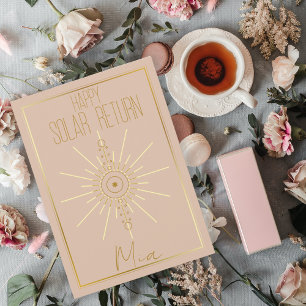 Carte Heureux retour solaire astrologie Anniversaire