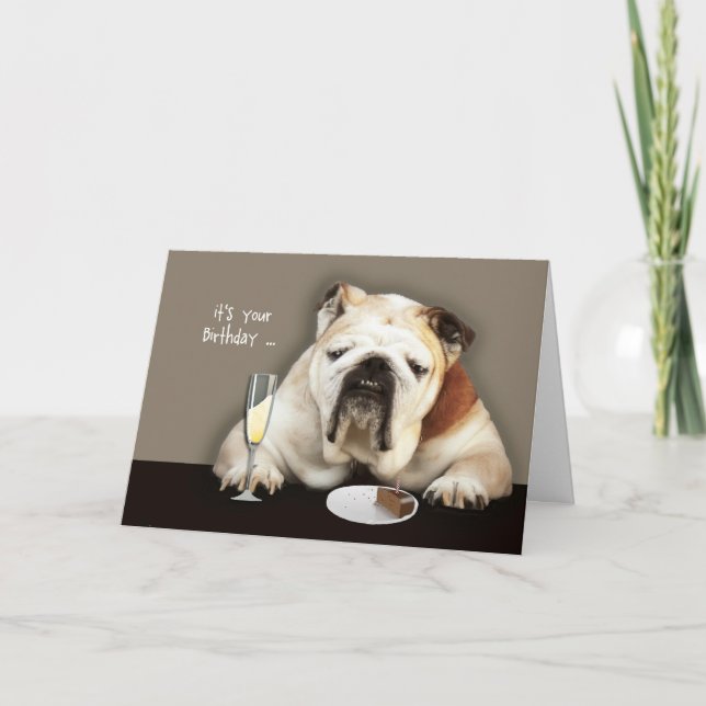 Carte heureux sur la colline anniversaire, humour d'anni (Devant)