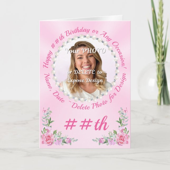 Carte Heureux voeux d'anniversaire avec téléchargement d (Devant)