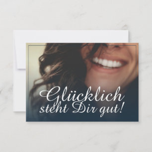 Carte Heureux vous va bien ! - Bleu