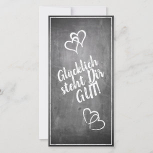 Carte Heureux vous va bien ! - dans le style tableau cr