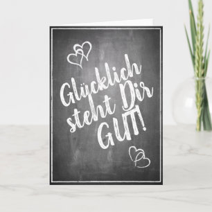 Carte Heureux vous va bien ! - dans le style tableau no
