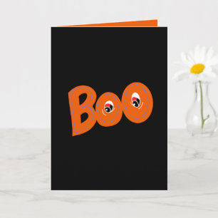 Carte Hey Boo Je T'Ai Craigné Typographie Dessin Art