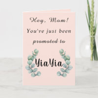 Hey Maman, tu viens d'être promu à YiaYia Card