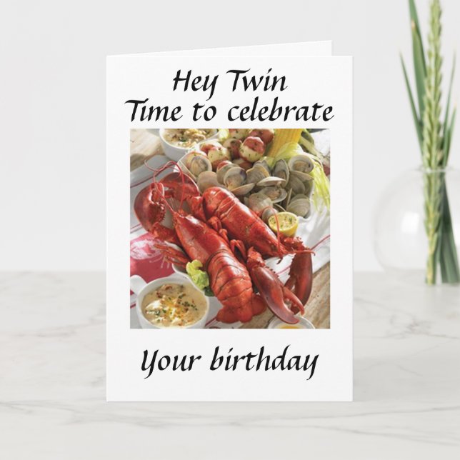 CARTE HEY **TWIN** VOICI UN SOUHAIT D'ANNIVERSAIRE DE LO (Devant)