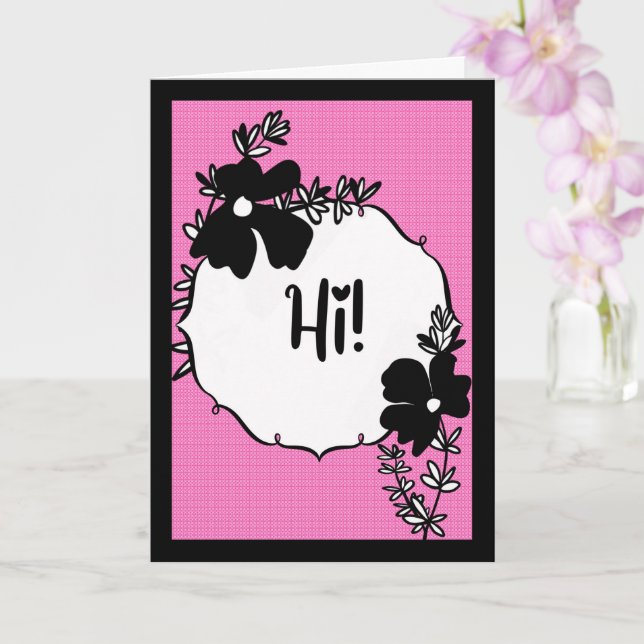 Carte Hi There! – Bright Floral Hello Card (Orchidée)