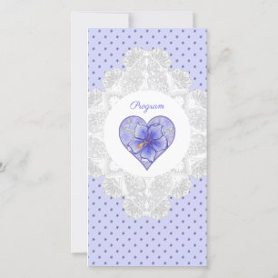 Carte Hibiscus & dentelle BLEU