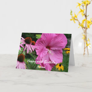 Carte Hibiscus Et Fleurs Amis Personnalisés Anniversaire