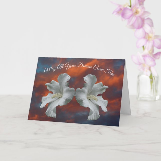 Carte Hibiscus Fleurs Rêves De Véritable Inspiration (Orchidée)
