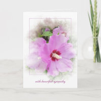 hibiscus rose avec cadre masque sympathie