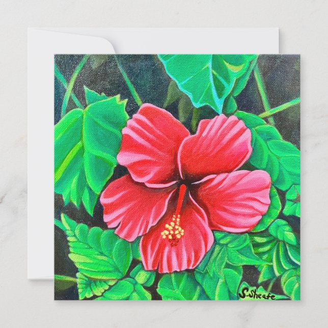 Carte Hibiscus tropical (Devant)