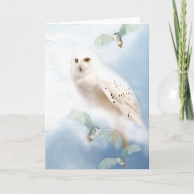Carte Hibou des neiges (Devant)