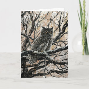 Carte Hibou d'hiver