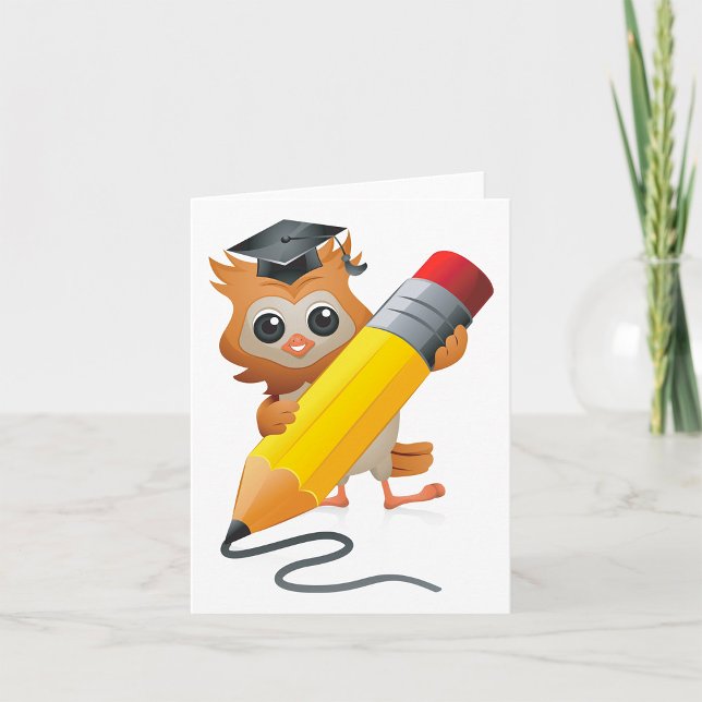 Carte Hibou écrivant (Créateur téléchargé)