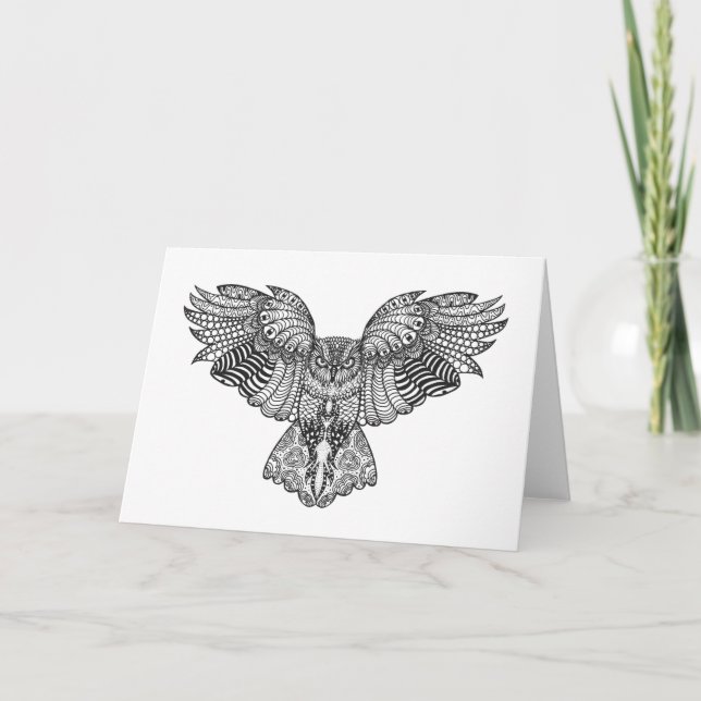 Carte Hiboul d'aigle inspiré (Devant)