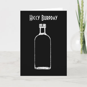 Carte Hiccy Burpday / Happy Birthday avec liqueur