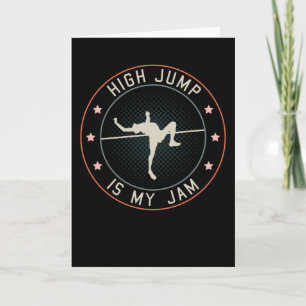 Carte High Jump High Jumper Cadeau Athlétisme Rétro