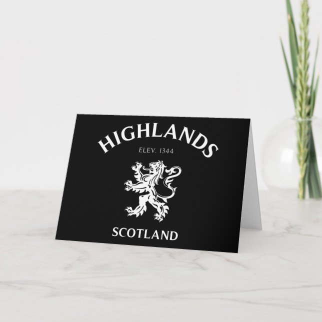 Carte HIGHLANDS Ecosse (Devant)