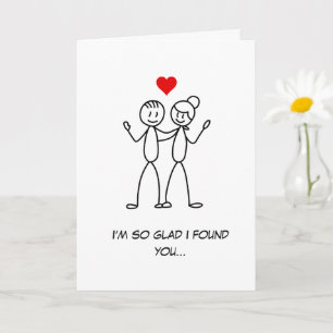 Carte Hilarious Stickman Couple Funny Valentines Day