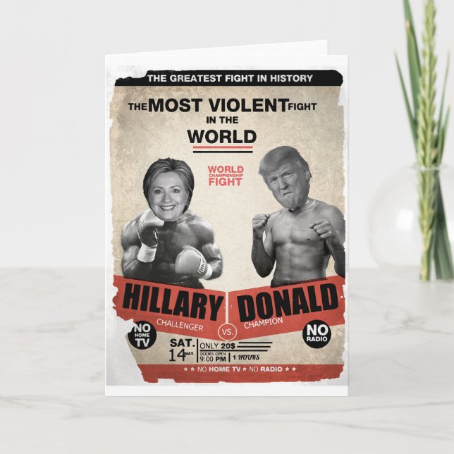 Carte Hillary Clinton et Donald Trump 2016 (Devant)