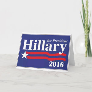 Carte Hillary Clinton pour le président 2016