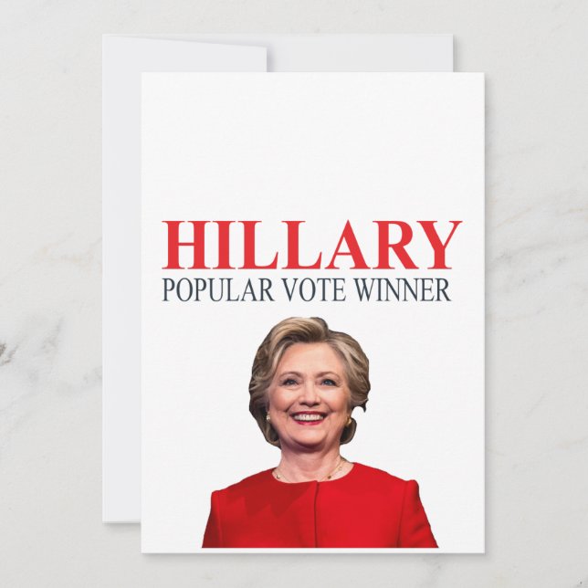 Carte Hillary, gagnante du vote populaire ! (Devant)