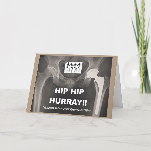 Carte Hip Hip Hip Hurray - Félicitations pour la Chirurg (Devant)