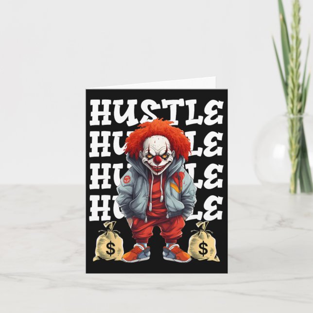 Carte Hip Hop Clown Effrayant Hustle Argent Urbyn Street (Devant)
