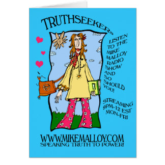 CARTE HIPPIE de la FILLE TRUTHSEEKER des années 70