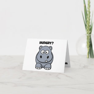 Carte Hippo affamé drôle Enfants Hippopotame dessin