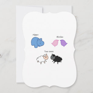 Carte Hippo Birdies Two Ewes