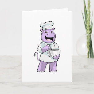 Carte Hippo comme chef avec bol