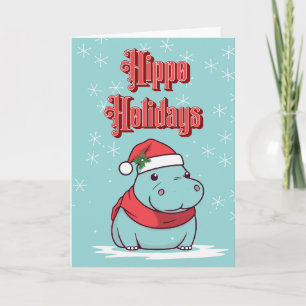 Carte Hippo de Noël