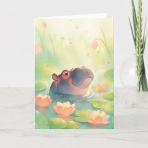 Carte Hippo étang floral caché dans la forêt