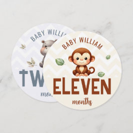 Carte Hippo singe mignon 11-12 Mois Jalon bébé Signal