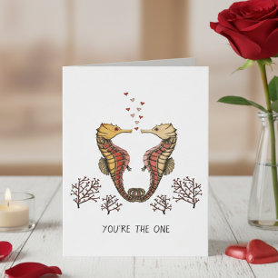Carte Hippocampe Je T'Aime Romantisme Anniversaire