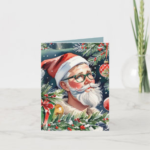 Carte Hipster Père Noël et Cocktail de Noël Recette Fête