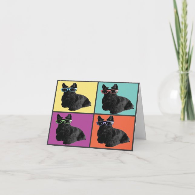 Carte Hipster Scottie Note (Devant)