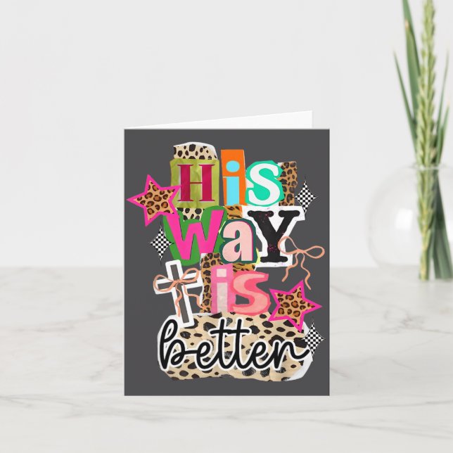 Carte His Way Is Better Leopard Christian Jesus Bible Ve (Devant)